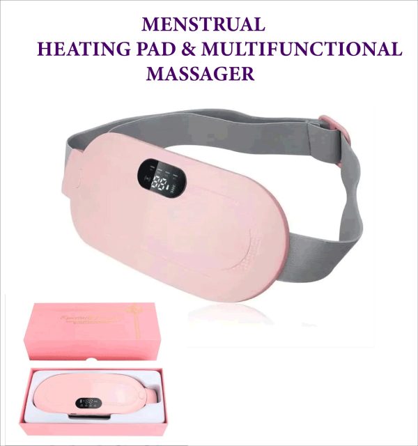 Heating Pad Women Period Pain Cramp Relief Belt | Portable Electric Menstrual Heating Pad With 3 Heat Levels & 4 Massage Modes