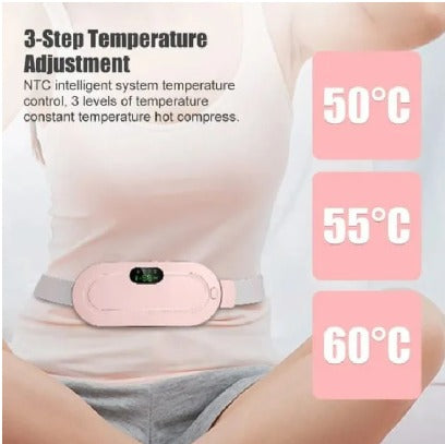 Heating Pad Women Period Pain Cramp Relief Belt | Portable Electric Menstrual Heating Pad With 3 Heat Levels & 4 Massage Modes