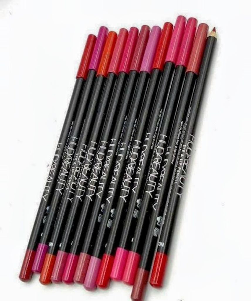 12 Huda beauty Lip & Eye pencils